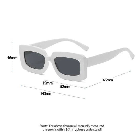 NWT SHEIN Lime Green Square Retro Y2K Plastic Frame Tinted Sunglasses - Picture 2 of 6